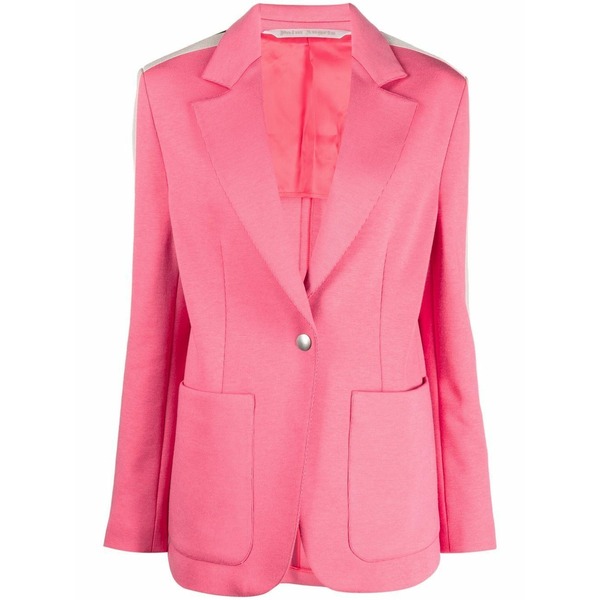 パーム・エンジェルス レディース 上衣＆上衣 アウター Single breasted stripe-trim blazer Pink