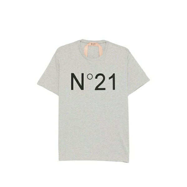 ヌメロ ヴェントゥーノ レディース Tシャツ トップス Logo-print t-shirt Grey｜asty