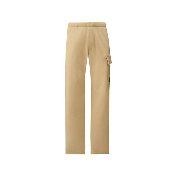 シーピーカンパニー メンズ 心地好いズボン下 ボトムス Diagonal-raised fleece cargo-pocket cotton track pants Neutrals