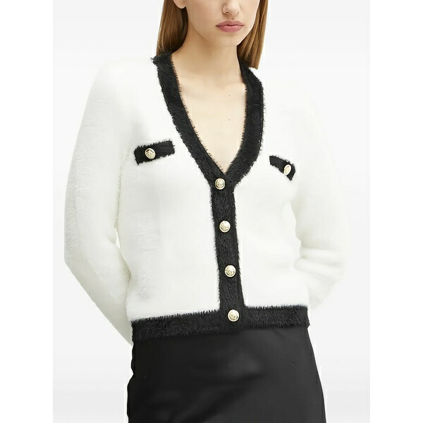 モーガンレーン レディース ジレー アウター V-neck cardigan White
