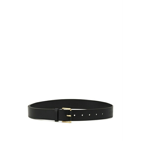 ランバン レディース 三尺帯 付属物 Leather buckle belt Black