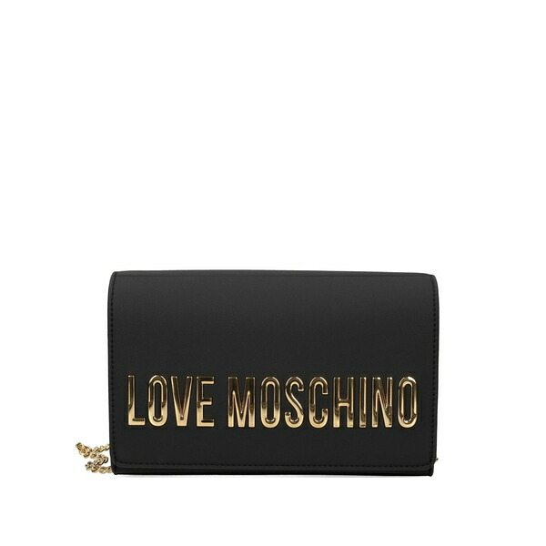 ラブ モスキーノ レディース ショルダーバッグ バッグ Logo-lettering cross body bag Black｜asty