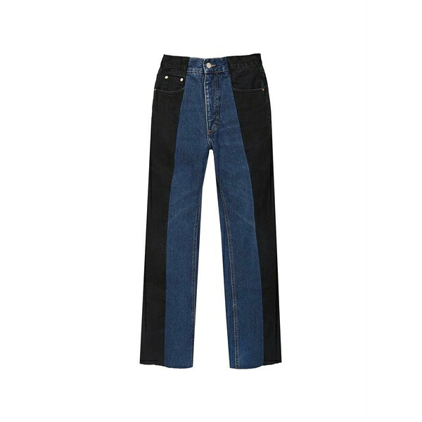 イーエルブイ デニム レディース デニムパンツ ボトムス Dark blue panelled flare jeans Black｜asty 61,490円