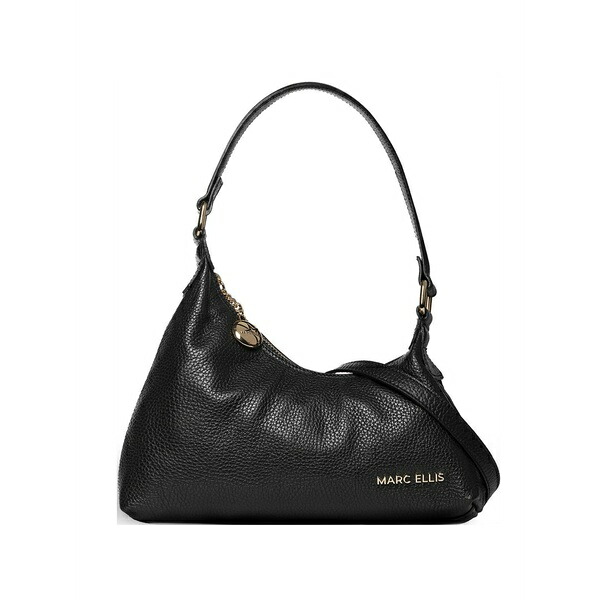 マークエリス レディース ショルダーバッグ 御徒面子 Medium wynn pebbled shoulder bag Black