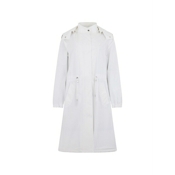 ムーレー レディース 厚地の外套 アウター Hooded parka coat White