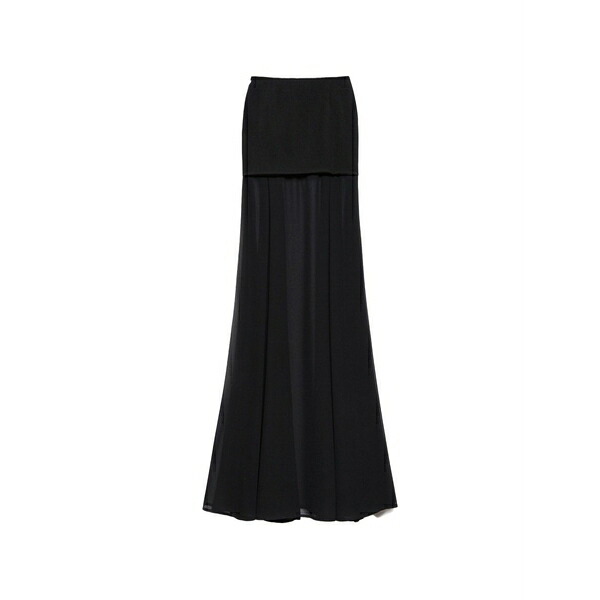 アニエバイ レディース スカート ボトムス Lavinia layered maxi skirt Black｜asty
