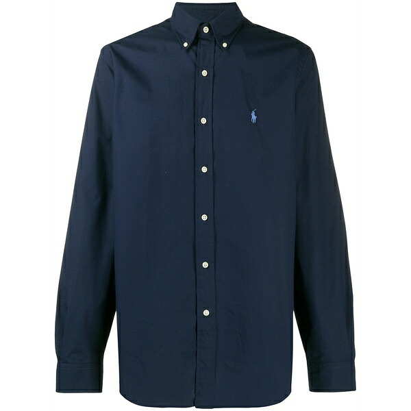 ラルフローレン メンズ シャツ トップス Button-down cotton shirt Blue｜asty