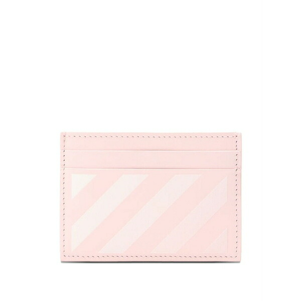 象牙色 レディース 紙入れ 付属品 Diagonal-stripes card case Pink