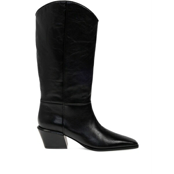 光の都市一つ星の州 レディース ブーツ シューズ 50粍 bettina leather pointed-toe boots Black