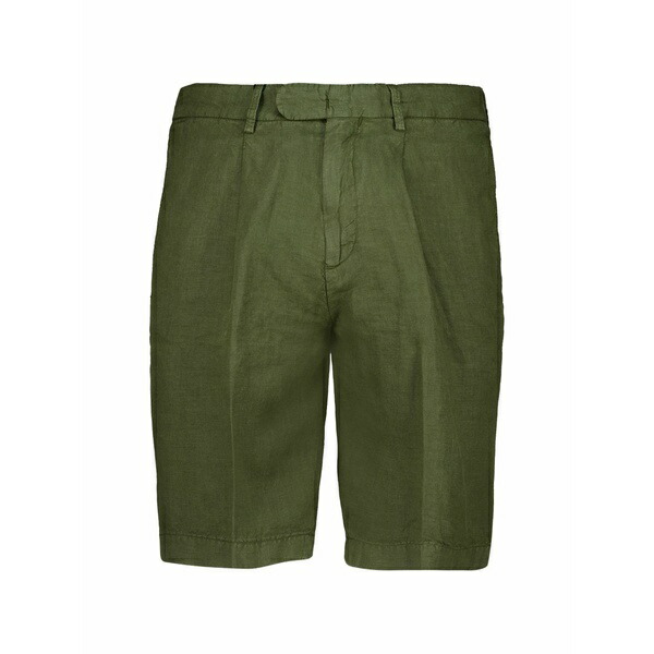 ボリオリ メンズ 心地好いズボン下 ボトムス Linen bermuda shorts  Green