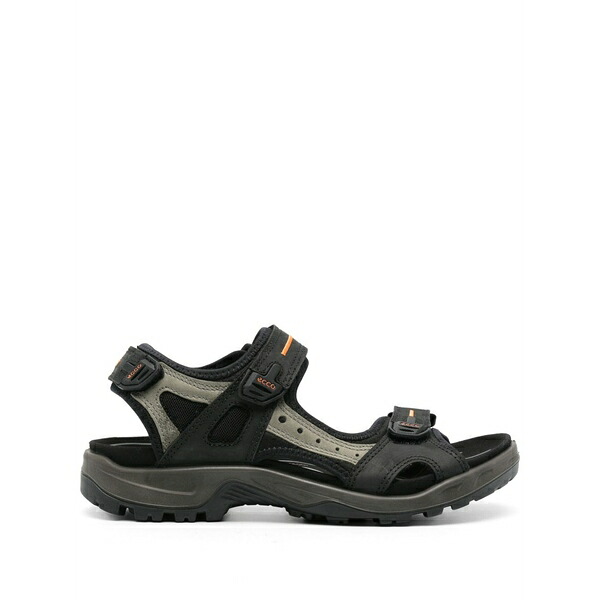 残響音 メンズ サンダル シューズ Offroad touch-strap sandals Black