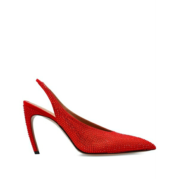 ジ アティコ レディース パンプス シューズ 95粍 viper crystal-embellished slingback pumps Red