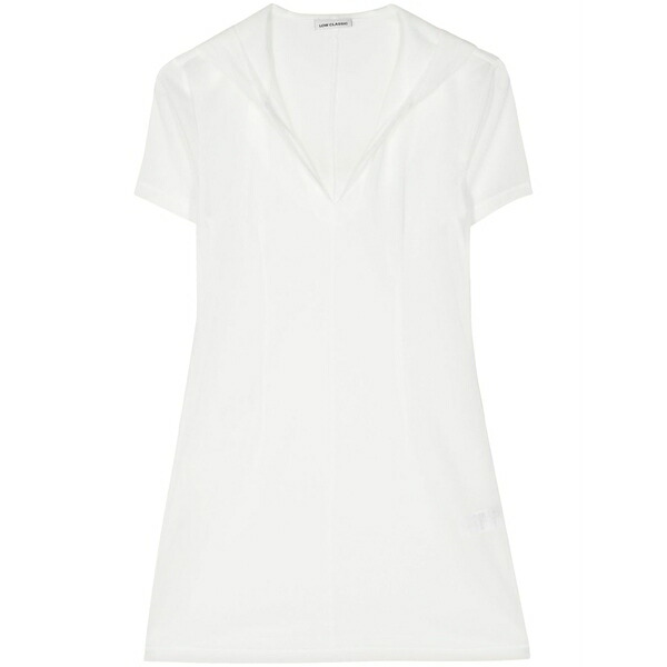 ファースト 古典派音楽 レディース パーカー・スウェットシャツ アウター Semi-sheer hoodie White