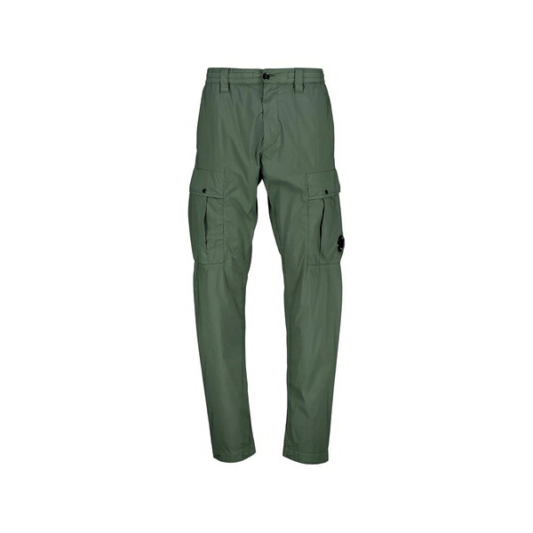 シーピーカンパニー メンズ カジュアルパンツ ボトムス Lens-detail cotton cargo pants Green｜asty
