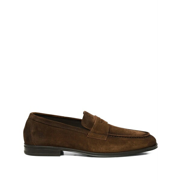 ドンカルズ メンズ スリッポン・ローファー シューズ Penny-strap suede loafers Brown