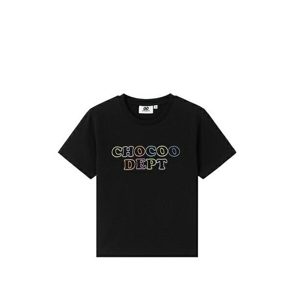 チョコレート レディース Tシャツ トップス Lettering t-shirt Black|asty