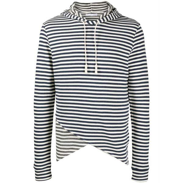 個人的店卸し資産 メンズ パーカー・スウェットシャツ アウター Striped cotton hoodie  White
