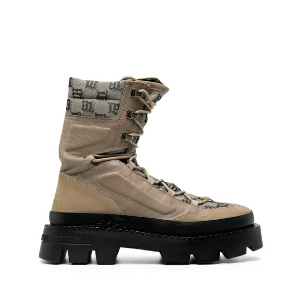 ミスビヘイブ メンズ ブーツ シューズ Ibiza jacquard-monogram boots Neutrals