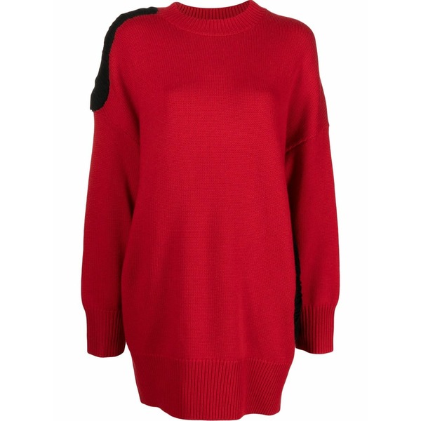 クリツィア レディース 編み物\u0026スウェーター アウター Cut-out detail virgin wool-cashmere jumper Red