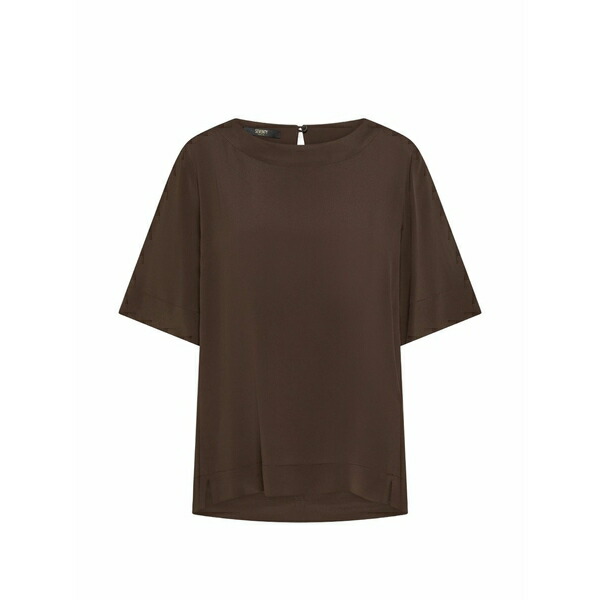セブンティ レディース プルオーバー トップス Crewneck half-sleeved t-shirt Brown