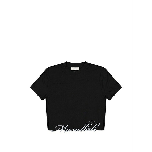 ゲーエムベーハー レディース プルオーバー トップス Masallah embroidered-hem t-shirt Black