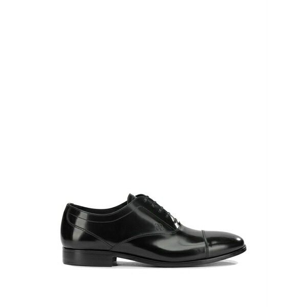 ファビ メンズ 御召しものシューズ シューズ Cap-toe lace-up oxford shoes Black