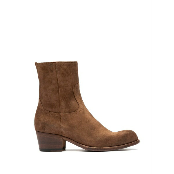 オフィチーネ 創造的 レディース ブーツ シューズ Wade zip leather boots Brown