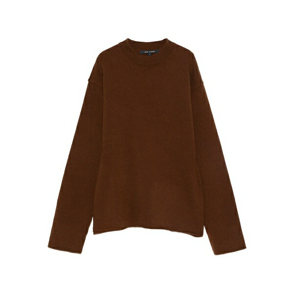 ソフィードール レディース 編み物\u0026ティーシャツ アウター Round-neck wool sweater Brown