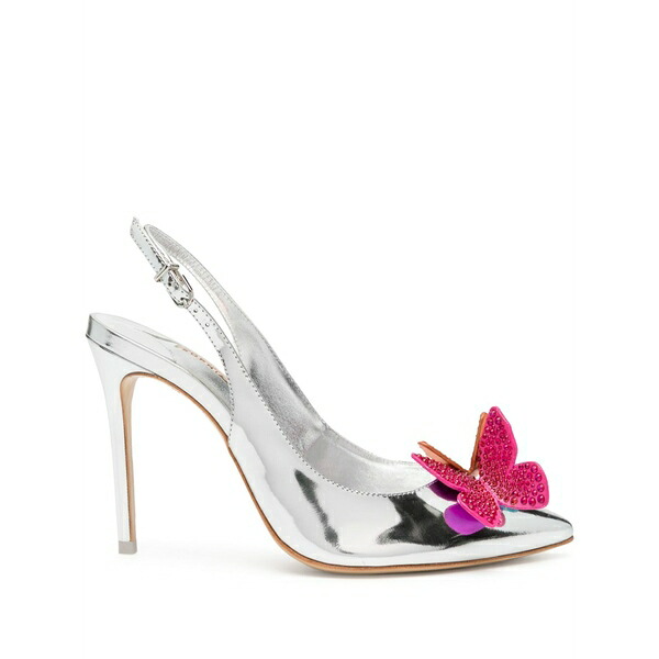 ソフィアウェブスター レディース パンプス シューズ Vanessa 100mm metallic-finish pumps Silver｜asty