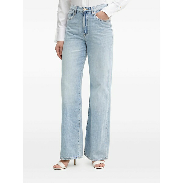 フラコミーナ レディース ジーンズズボン下 ボトムス High-waisted jeans Blue