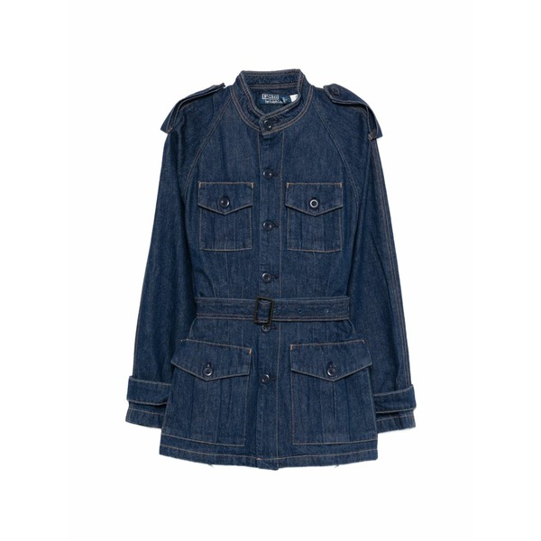 ラルフローレン レディース 上衣＆上衣 アウター Belted pocket jacket Blue