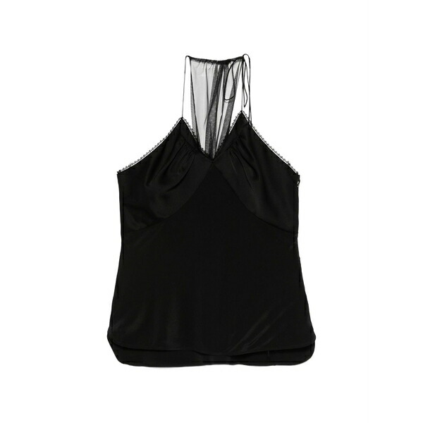 ヴィクトリア ベッカム レディース シャツ トップス Gathered halterneck top Black｜asty
