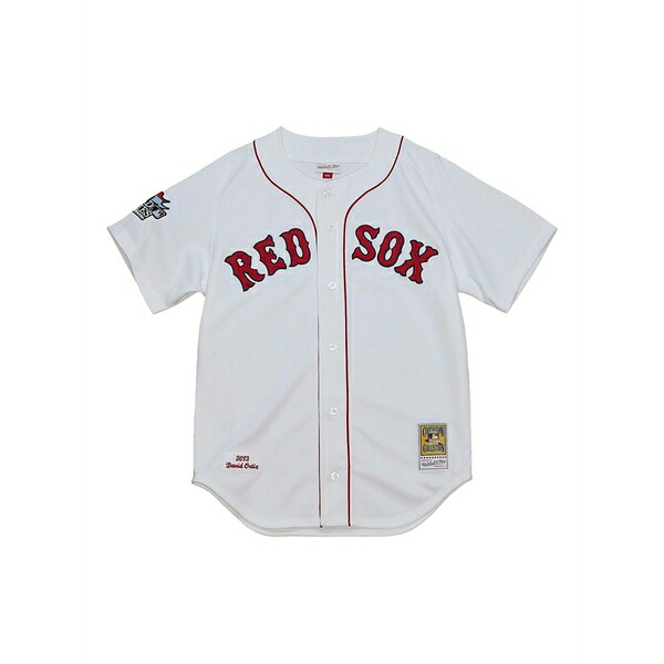 ミッチェル\u0026ネス メンズ プルオーバー トップス Mlb red sox 2013 david ortiz shirt  White カジュアルシャツ-メンズファッション