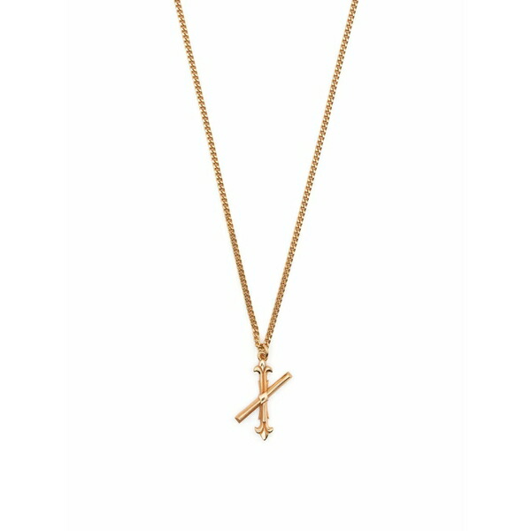 エマニュエレ ビコッキ メンズ 首飾り・チョー鉄道車両 佩び物 X letter-pendant chain necklace Gold