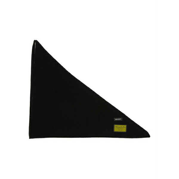 マルタンマルジェラ レディース 消音装置・袈裟・えり巻き 佩び物 Logo-patch scarf Black