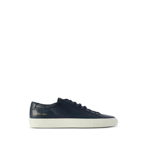 コモン・プロジェクツ メンズ スニーカー シューズ Serial-stamp leather sneakers Blue