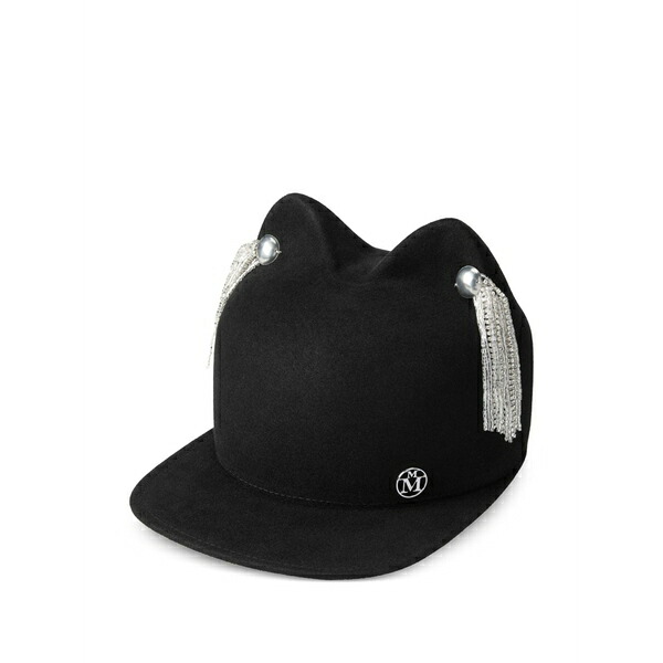 メゾンミッシェル レディース 帽子 アクセサリー Jamie cap Black｜asty