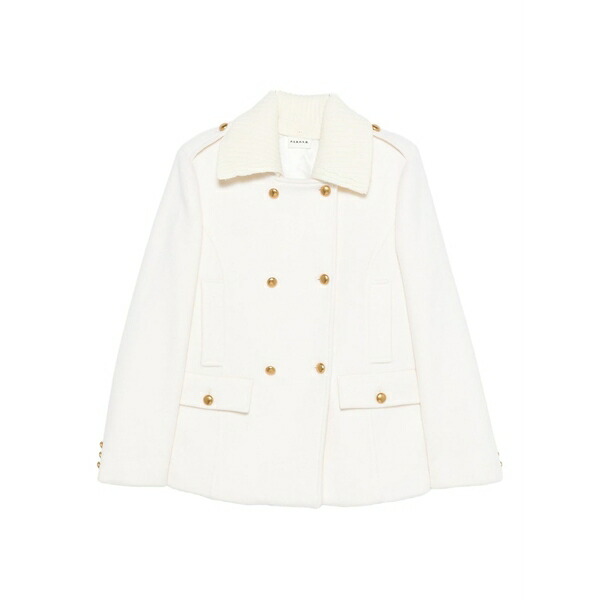 パロッシュ レディース 上衣＆上衣 アウター Double-breasted wool jacket White