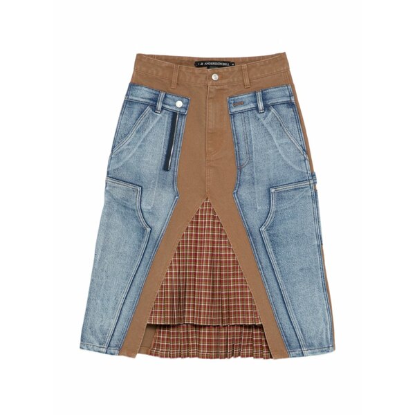 アンダーソン ベル レディース スカート ボトムス Carpenter deconstructed pleats skirt Brown|asty