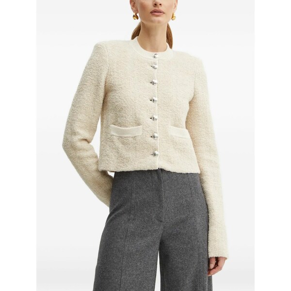 パトリツィア ペペ レディース ジレー アウター Boucl?? cardigan Neutrals