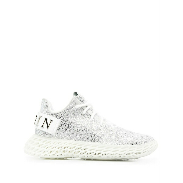 フィリップ飾り気の無い レディース スニーカー シューズ Skeleton runner embellished sneakers Silver
