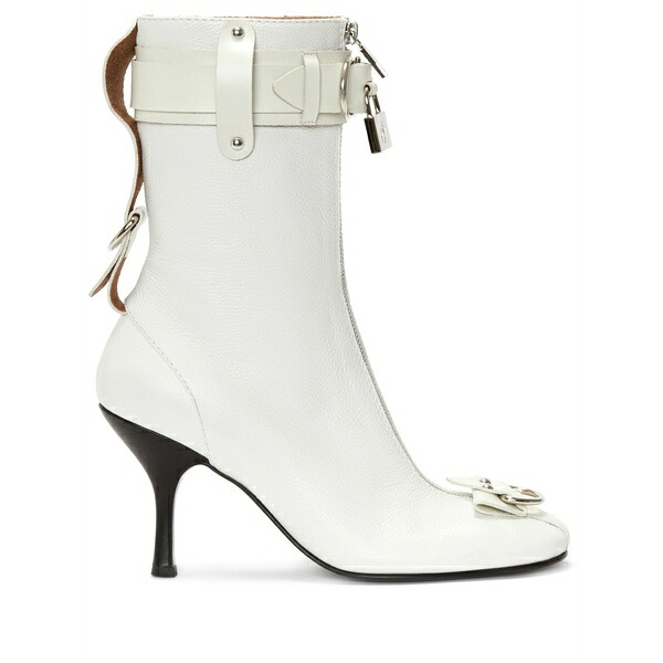 J.W.アンダーソン レディース ブーツ シューズ Padlock ankle boots White|asty