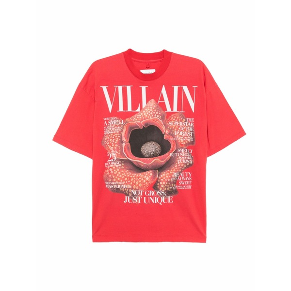 ダブレット メンズ Tシャツ トップス Graphic-printed t-shirt Red｜asty
