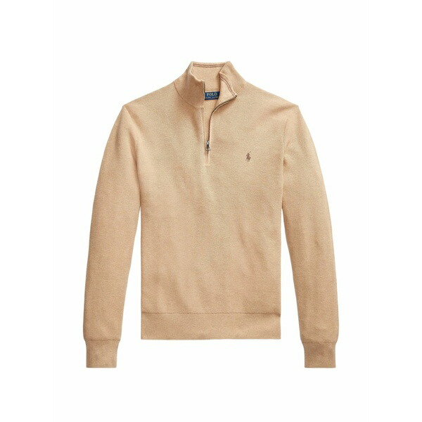 ラルフローレン メンズ ニット\u0026セーター アウター Quarter-zip embroidered-logo sweater Neutrals