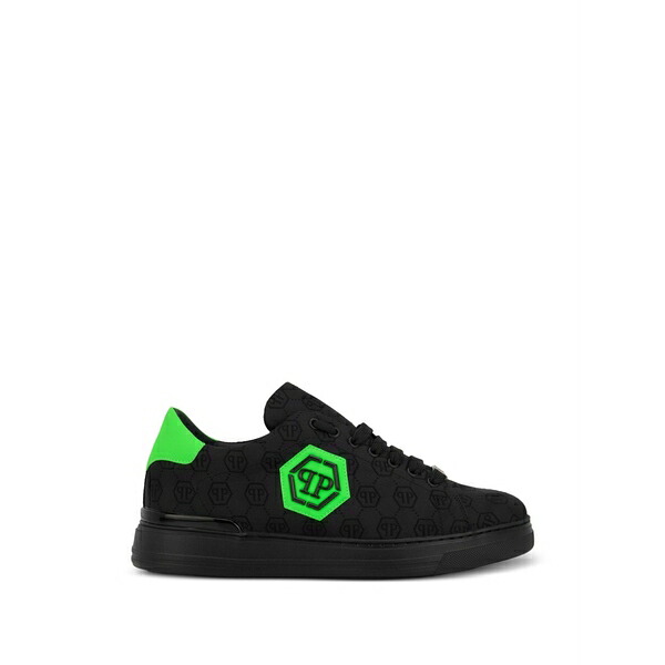 フィリップ飾り気の無い メンズ スニーカー シューズ Monogram-jacquard sneakers Black