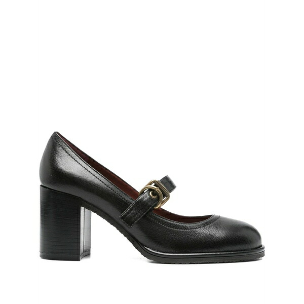 ロベルトフェスタ レディース パンプス シューズ 75粍 buckle-strap block-heel pumps Black