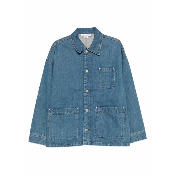 アーペーセー レディース 上衣＆上衣 アウター Drop-shoulder denim jacket Blue レディースファッション-コート・ジャケット
