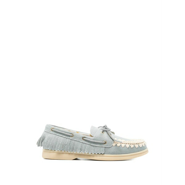 モウ レディース スリッポン・ローファー シューズ Lace-up round-toe loafers Blue