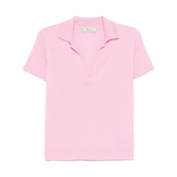 ブルマリン レディース スポーツシャツ トップス Logo-appliqu?? polo top Pink