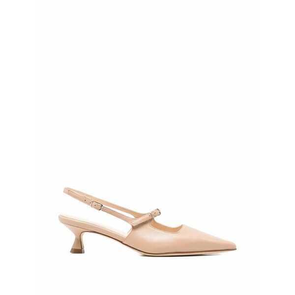 アンナ・エフ レディース パンプス シューズ Pointed-toe leather pumps Neutrals